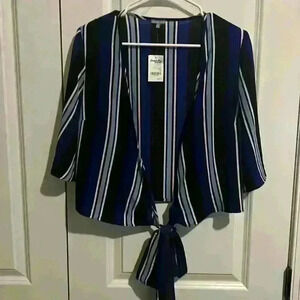 Charlotte Russe Y2K size Medium Tie front top coverlet NWT!